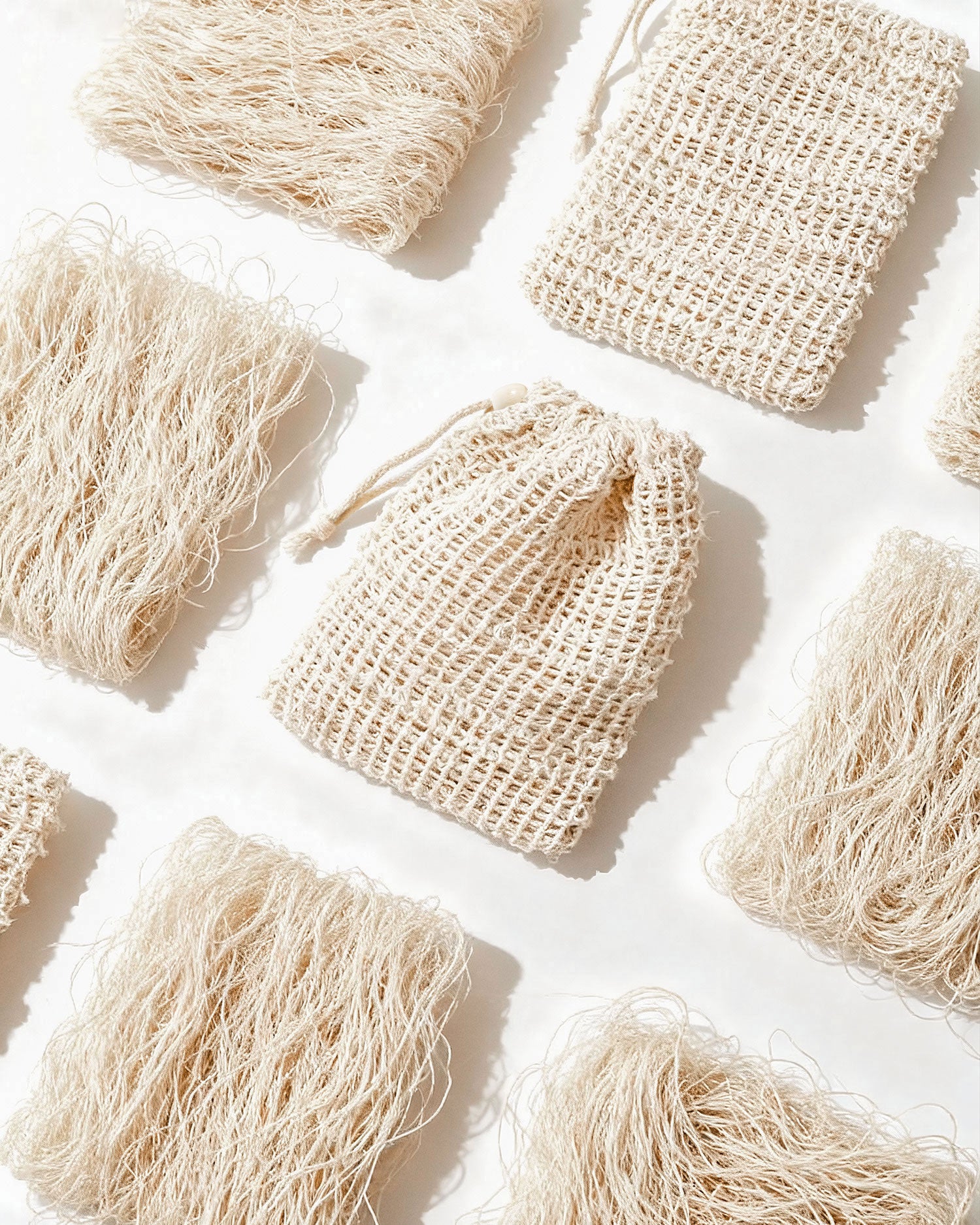 Linen-Cotton Loofah Pouch